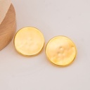 Aretes chunky redondos baño 18k