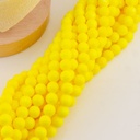 Perla de vidrio bola chicle amarillo 10mm