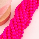 Perla de vidrio bola chicle fucsia 10mm