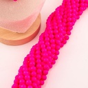 Perla de vidrio bola chicle fucsia 8mm