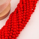 Perla de vidrio bola chicle rojo 10mm