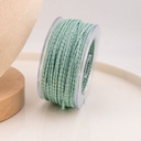 Rollo cordon trenzado metalizado verde menta 2mm (20mts)