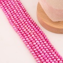 Cristal jade de 6mm facetado color rosa pastel con recubrimiento Aura/AB