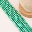 Cristal jade de 6mm facetado color verde aqua pastel con recubrimiento Aura/AB