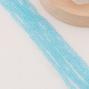 Cristal Rondelle aqua traslucido 2mm