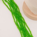Cristal Rondelle verde bosque traslucido 2mm
