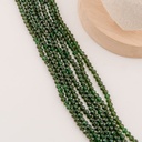 Cristal Rondelle verde oliva traslucido 2mm