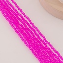 Cristal Rondelle fuscia 2mm