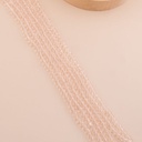 Cristal Rondelle cuarzo rosa 2mm