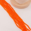 Cristal Rondelle naranja neon 2mm