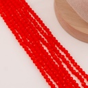Cristal Rondelle rojo coral 2mm