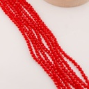 Cristal Rondelle rojo vino 2mm