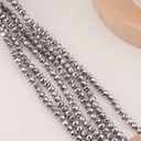 Cristal Rondelle plata metalizado 2mm