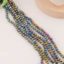 Cristal Rondelle multicolor metalizado 2mm