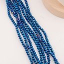 Cristal Rondelle azul marino metalizado 2mm