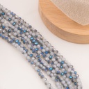Cristal Rondelle gris metalizado 2mm