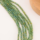 Cristal Rondelle verde oliva metalizado 2mm