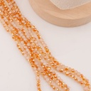 Cristal Rondelle durazno metalizado 2mm