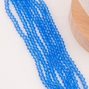 Cristal Rondelle azul zafiro transparente 4mm