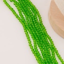 Cristal Rondelle verde bosque traslucido 4mm