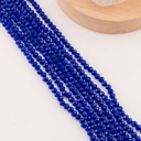 Cristal Rondelle azul marino 4mm