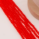 Cristal Rondelle rojo coral 4mm