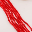 Cristal Rondelle rojo vino 4mm