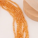 Cristal Rondelle ambar metalizado 4mm