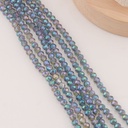 Cristal Rondelle gris plomo metalizado 4mm