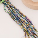 Cristal Rondelle multicolor metalizado 4mm