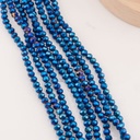 Cristal Rondelle azul marino metalizado 4mm