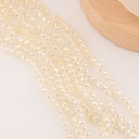Cristal Rondelle marfil metalizado 4mm