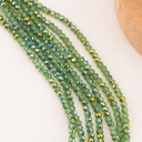 Cristal Rondelle verde oliva metalizado 4mm