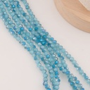 Cristal Rondelle azul petroleo metalizado 4mm