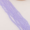 Cristal Rondelle lavanda pastel traslucido 4mm