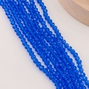 Cristal Rondelle azul electrico 6mm
