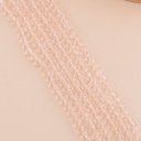 Cristal Rondelle cuarzo rosa 6mm