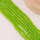 Cristal Rondelle verde pistacho 6mm
