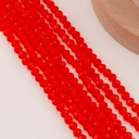 Cristal Rondelle rojo coral 6mm