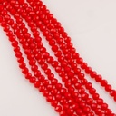 Cristal Rondelle rojo vino 6mm