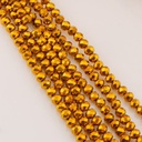 Cristal Rondelle oro viejo metalizado 6mm