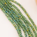 Cristal Rondelle verde oliva metalizado 6mm