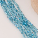 Cristal Rondelle azul petroleo metalizado 6mm