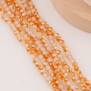 Cristal Rondelle durazno metalizado 6mm