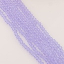 Cristal Rondelle lavanda pastel traslucido 6mm