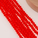Cristal Rondelle rojo coral 8mm