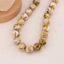 Collar bola chicle 16mm marmoleado baño 18k