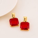 Aretes colgantes de cristal baño 18k