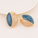 Aretes de tulipan esmaltados con broche omega baño 18k