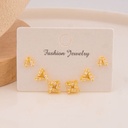 Set de aretes con zirconias baño 18k